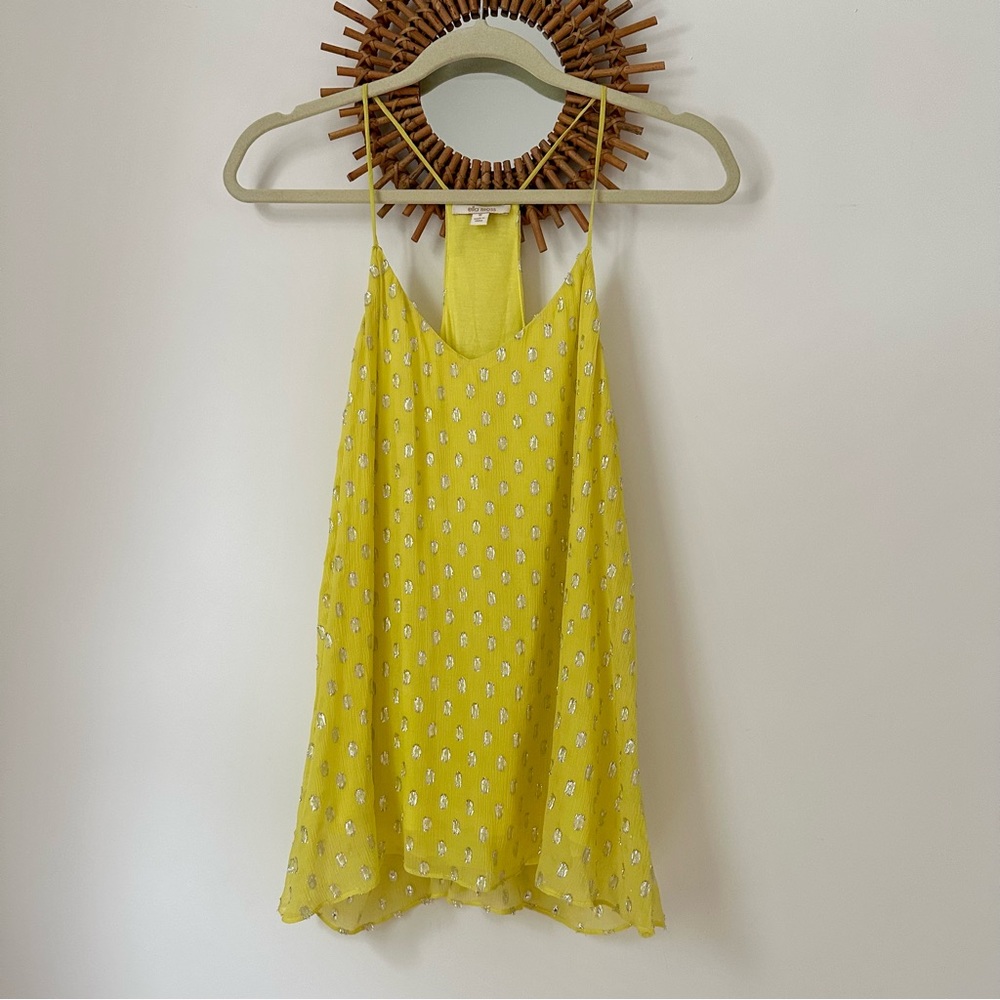 NWOT Ella Moss Clip-Dot Metallic Tank